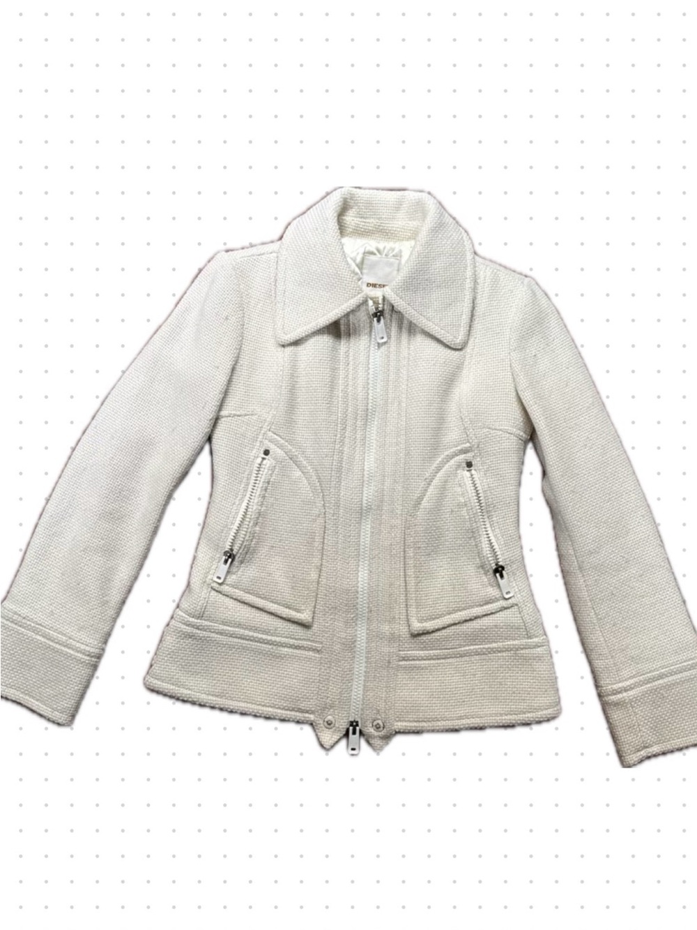 Diesel Cream Zip-Front Women's Jacket